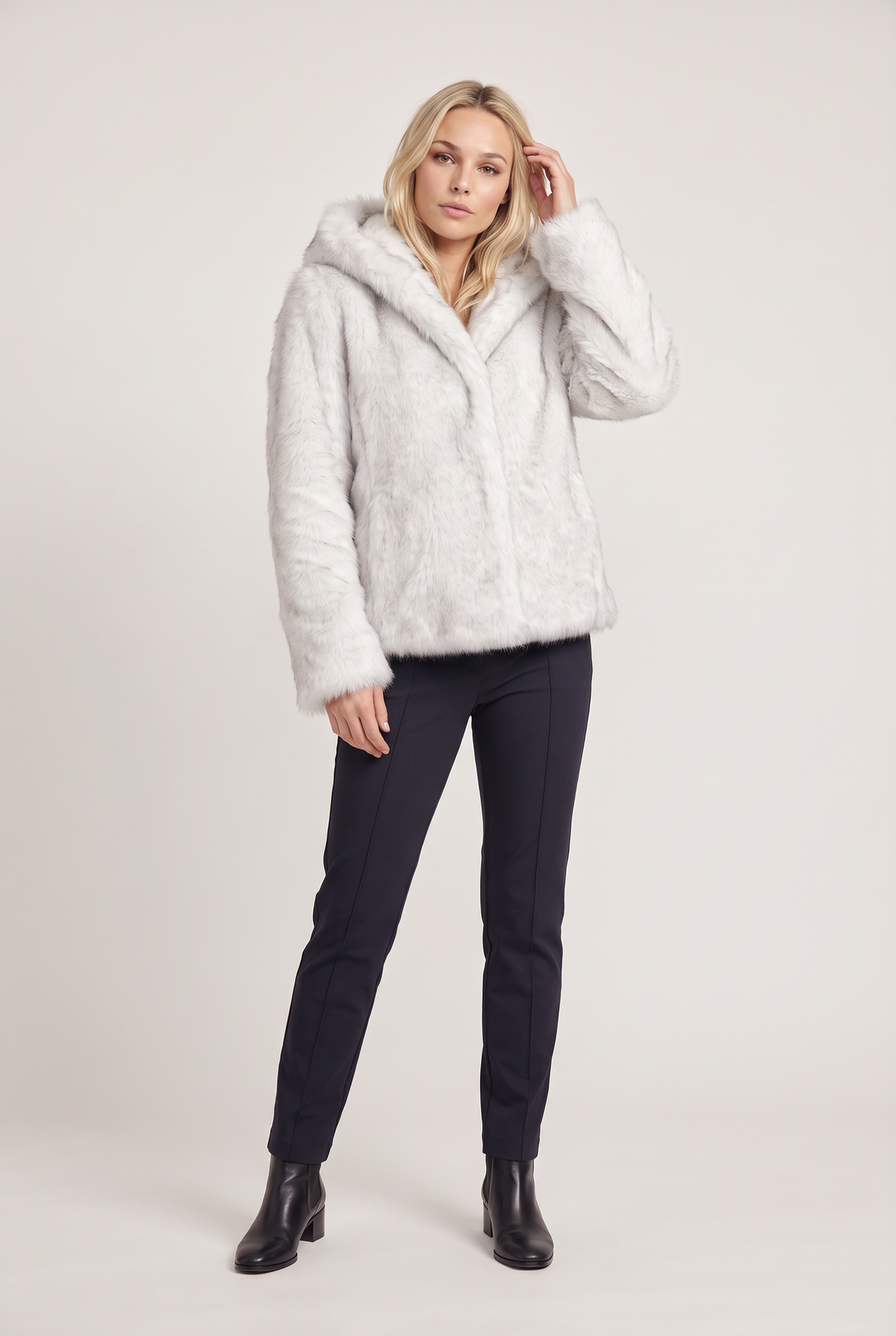 Women’s Hooded Faux Fur Coat