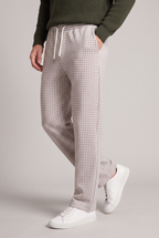 Men’s Houndstooth Drawstring Relaxed Fit Trousers