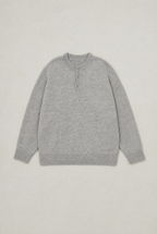 Men’s Henley Jumper Button Neck Knit