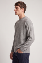 Men’s Henley Jumper Button Neck Knit