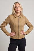 Women’s Fitted Zip-Front Tailored Jacket
