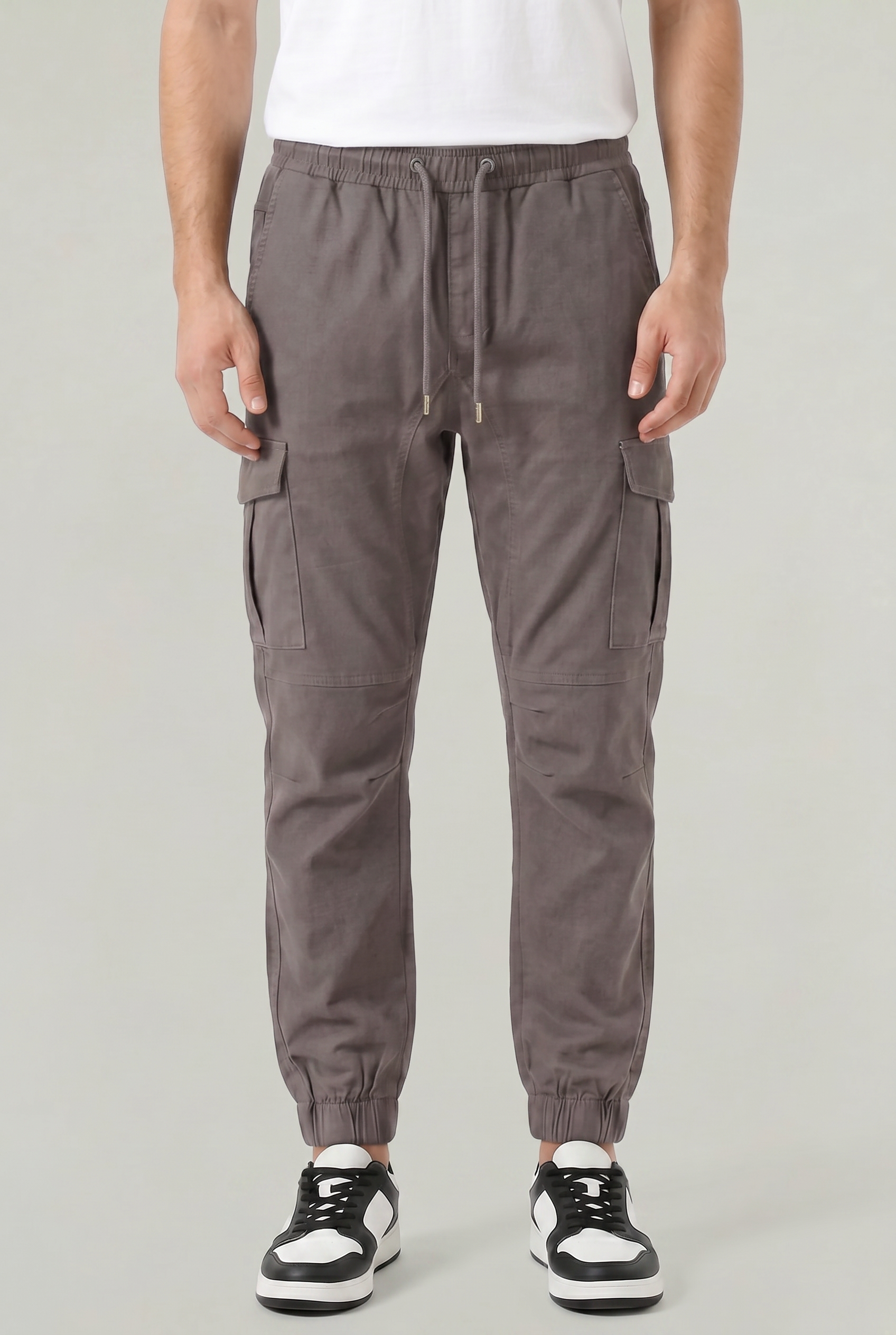 Men's Slim Fit Cotton Cargo Trousers