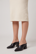 Women’s Pointed Toe Mules Block Heel