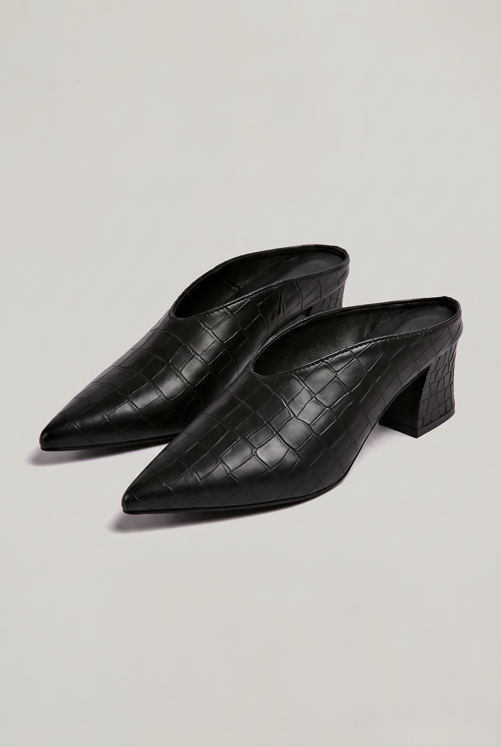 Women’s Pointed Toe Mules Block Heel