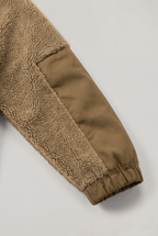 Men’s Fleece Stand Collar Textured Jacket