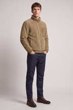 Men’s Fleece Stand Collar Textured Jacket