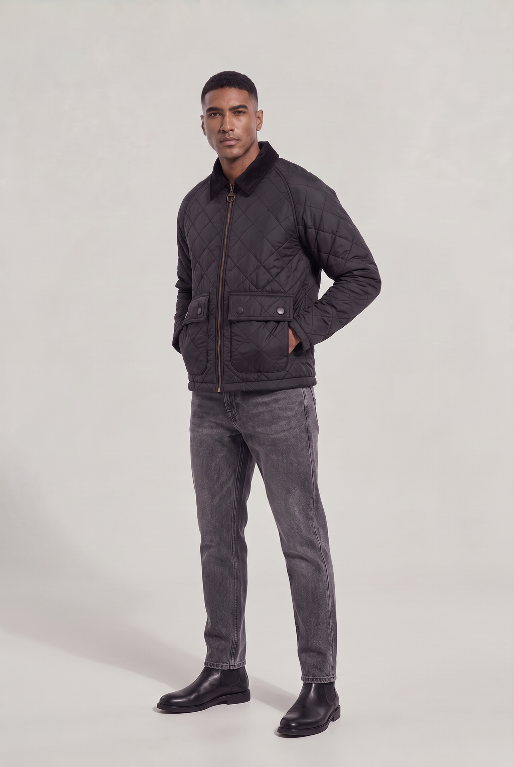 Men’s Quilted Cotton-Blend Field Jacket