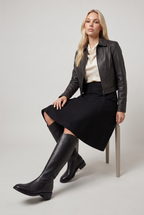 Women’s Knee-High Synthetic Leather Boots