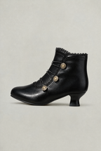 Women’s Artificial Leather Button Ankle Boots
