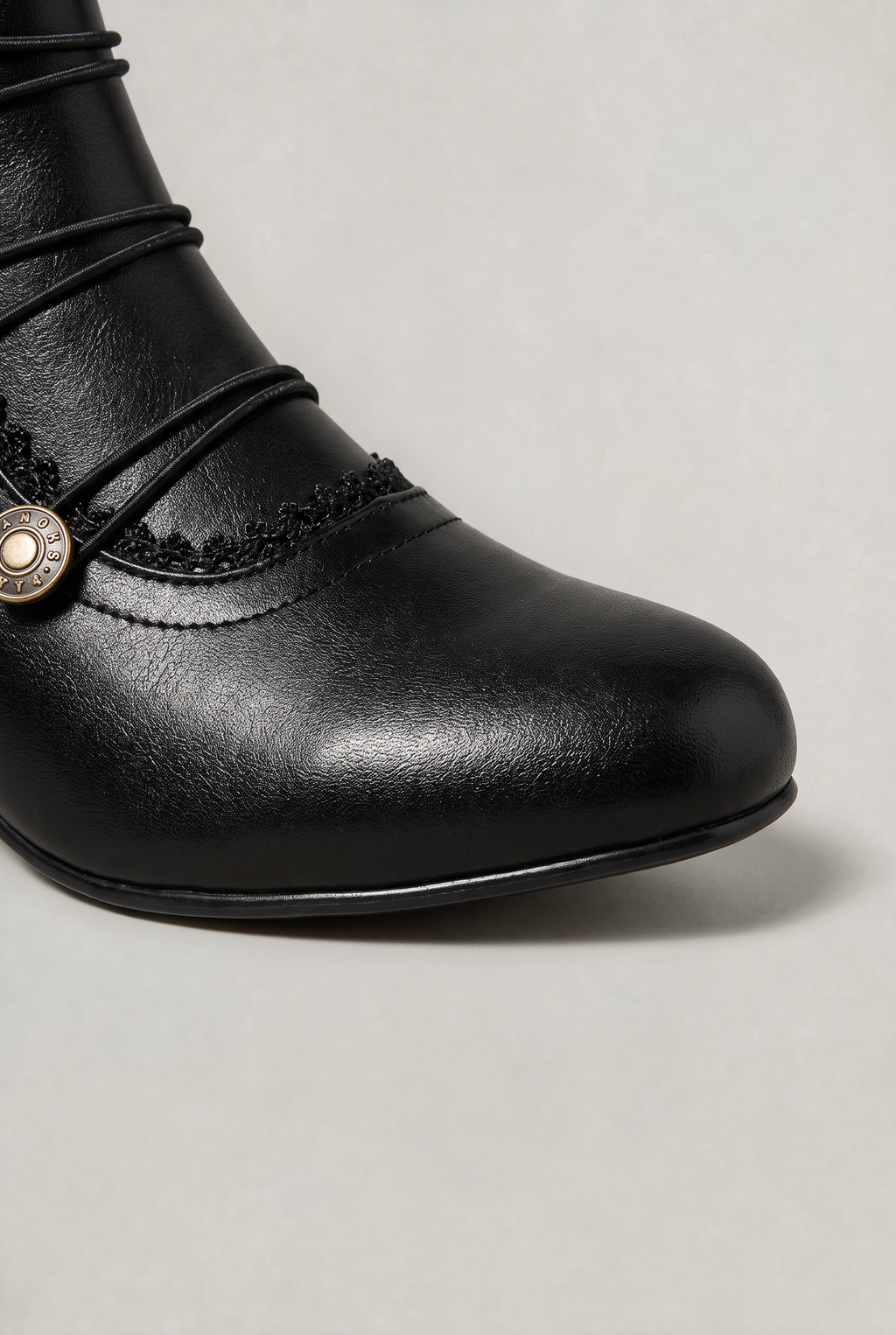 Women’s Artificial Leather Button Ankle Boots