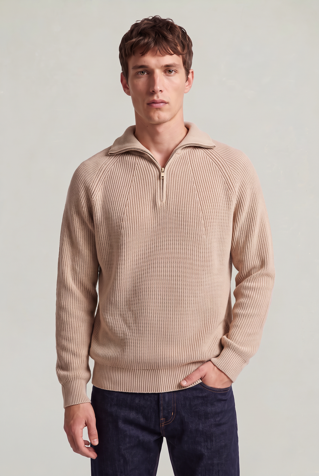 Men’s Heavyweight Quarter-Zip Knit Jumper
