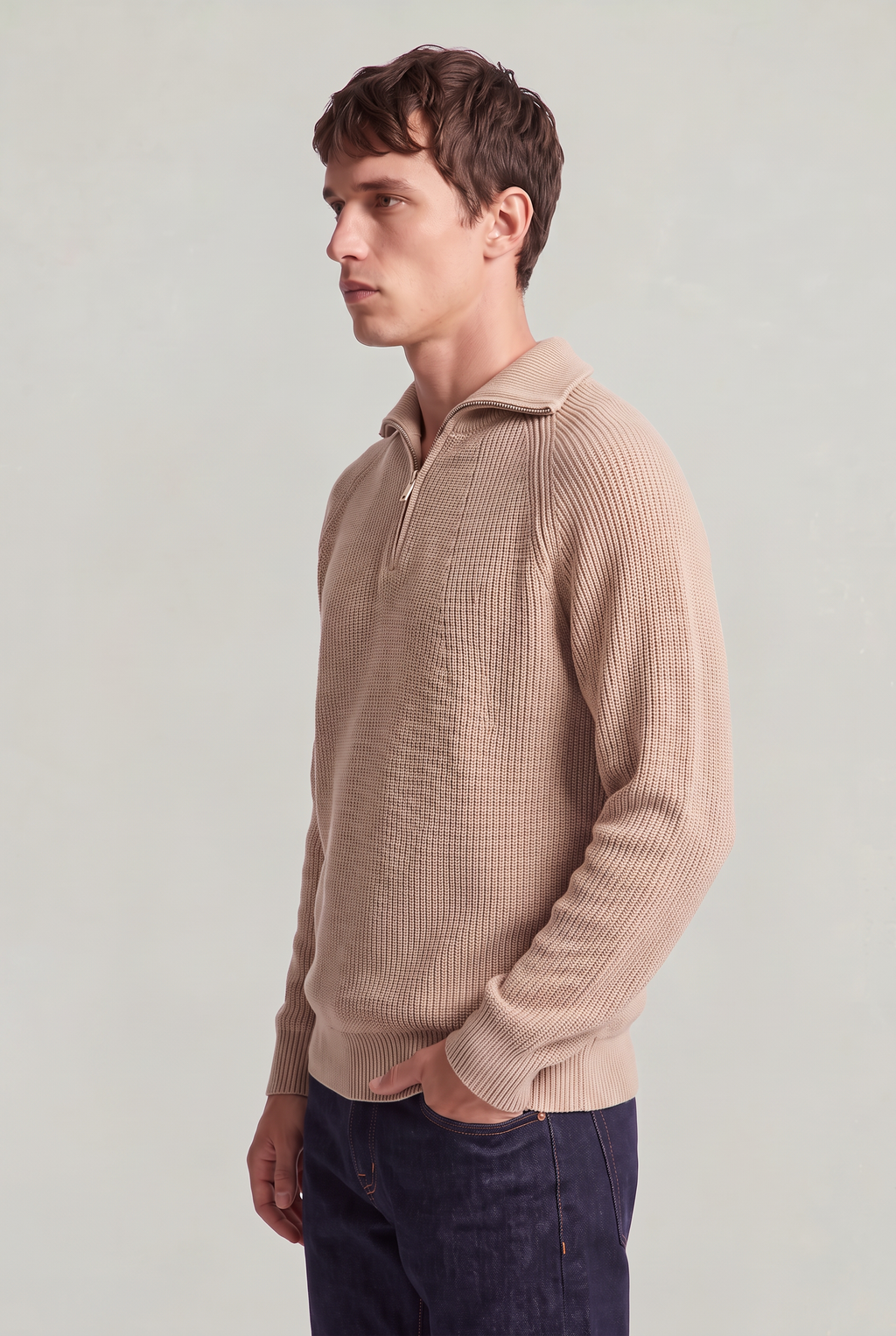Men’s Heavyweight Quarter-Zip Knit Jumper