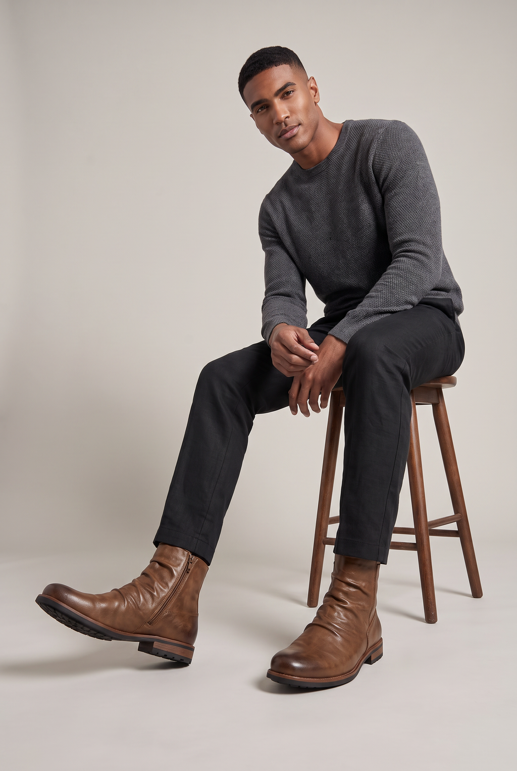 Men’s Side Zip Casual Ankle Boots