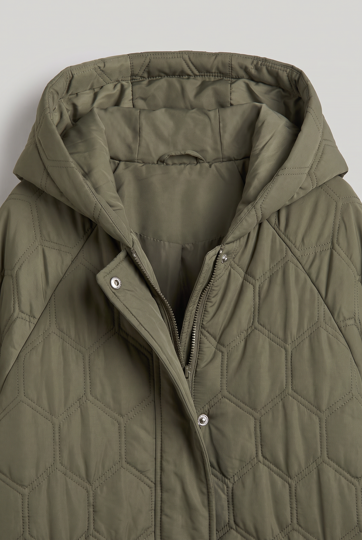 Women’s Longline Hooded Quilted Coat