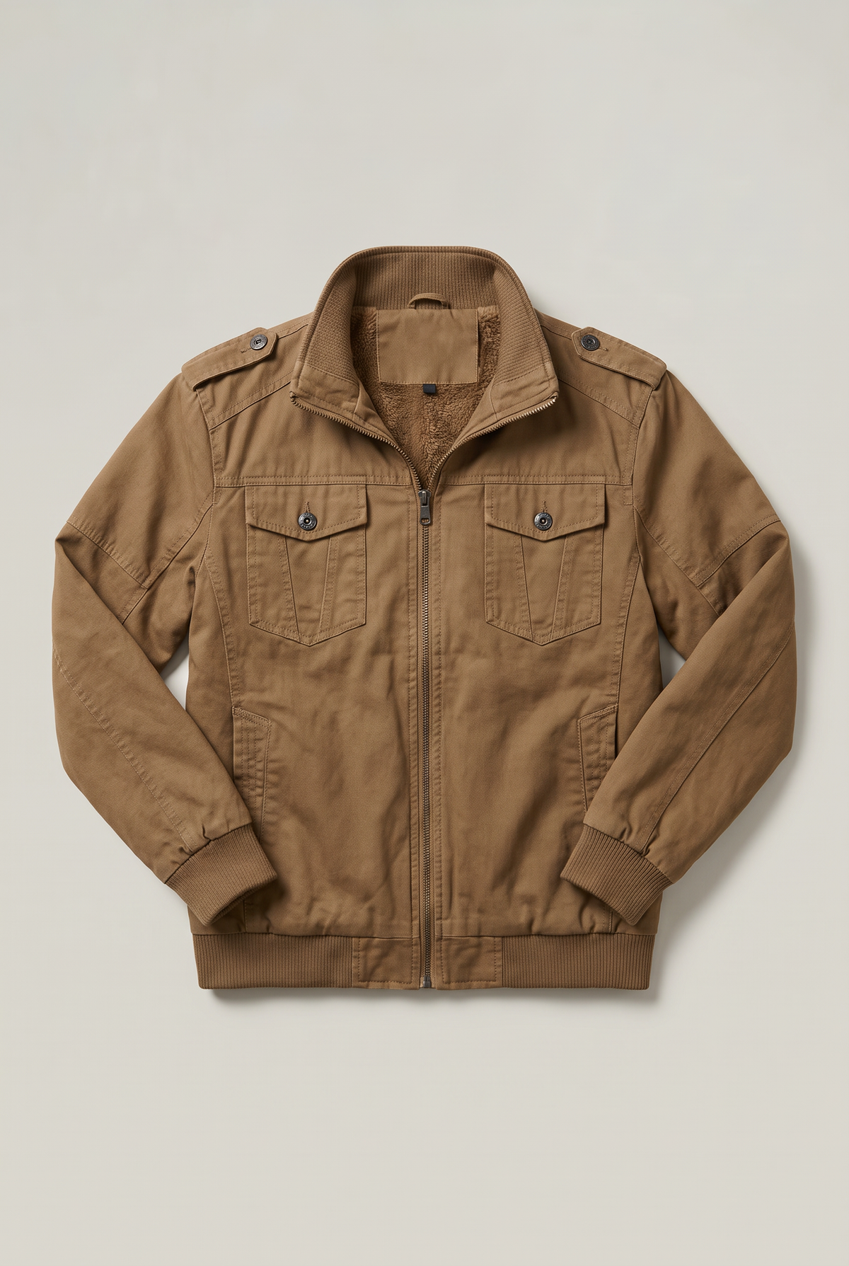 Men’s Cotton Utility Jacket Fleece Lined