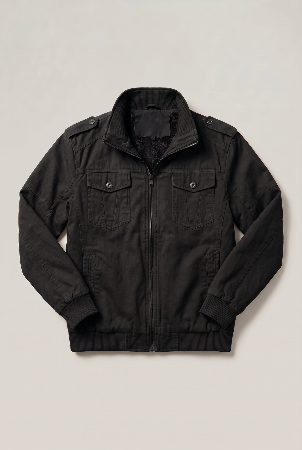 Men’s Cotton Utility Jacket Fleece Lined
