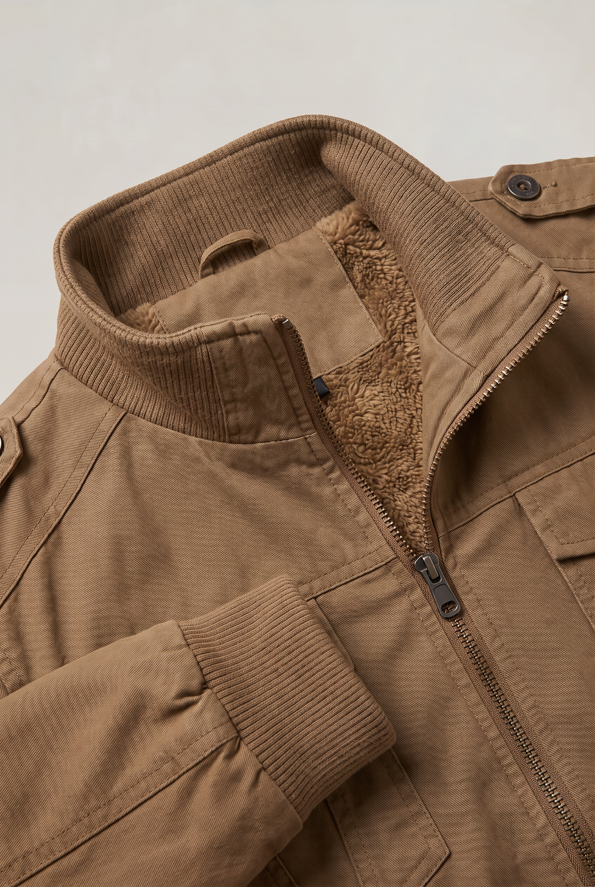 Men’s Cotton Utility Jacket Fleece Lined