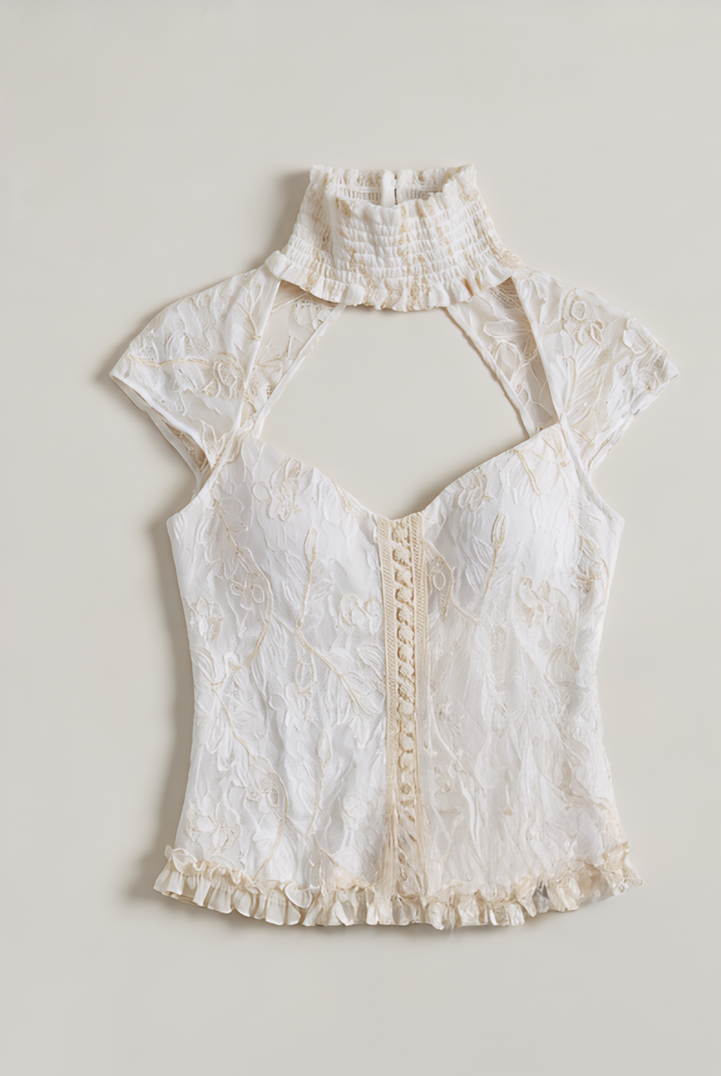 Women’s Lace Corset Top High Neck