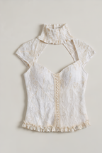 Women’s Lace Corset Top High Neck