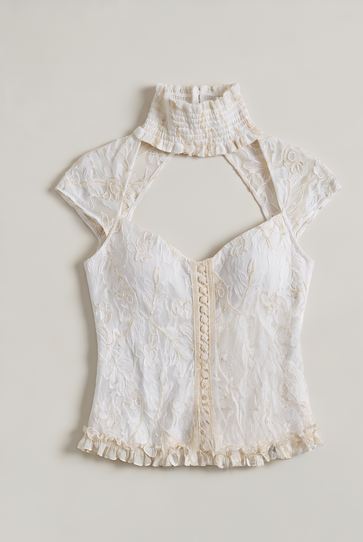 Women’s Lace Corset Top High Neck