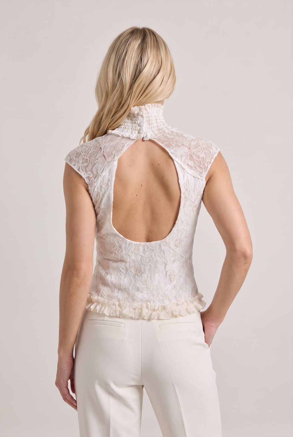 Women’s Lace Corset Top High Neck