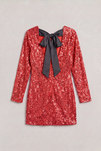 Women’s Sequin Bow Mini Dress