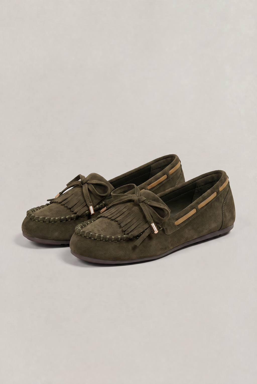 Women’s Suede-Look Moccasin Tassel Loafers