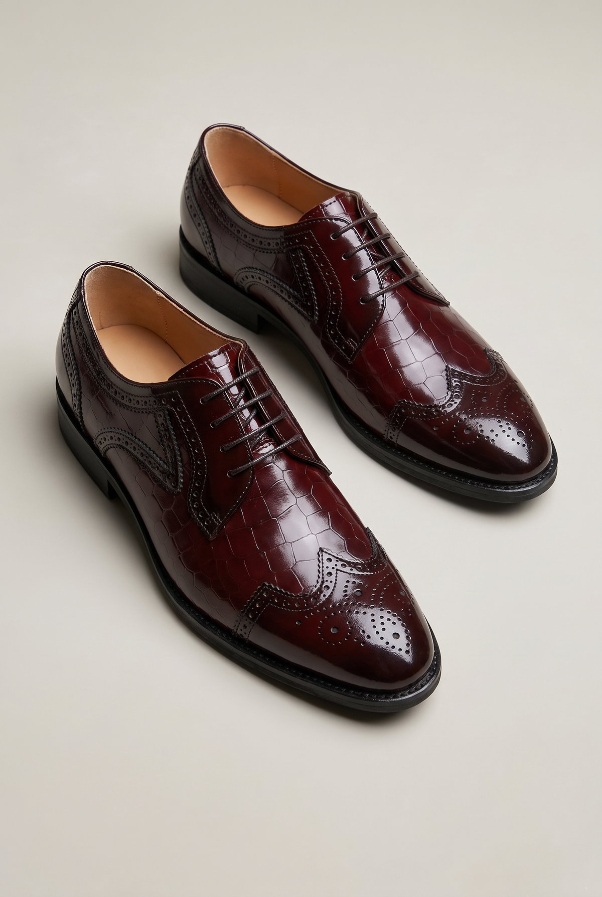 Men’s Glossy Derby Shoes