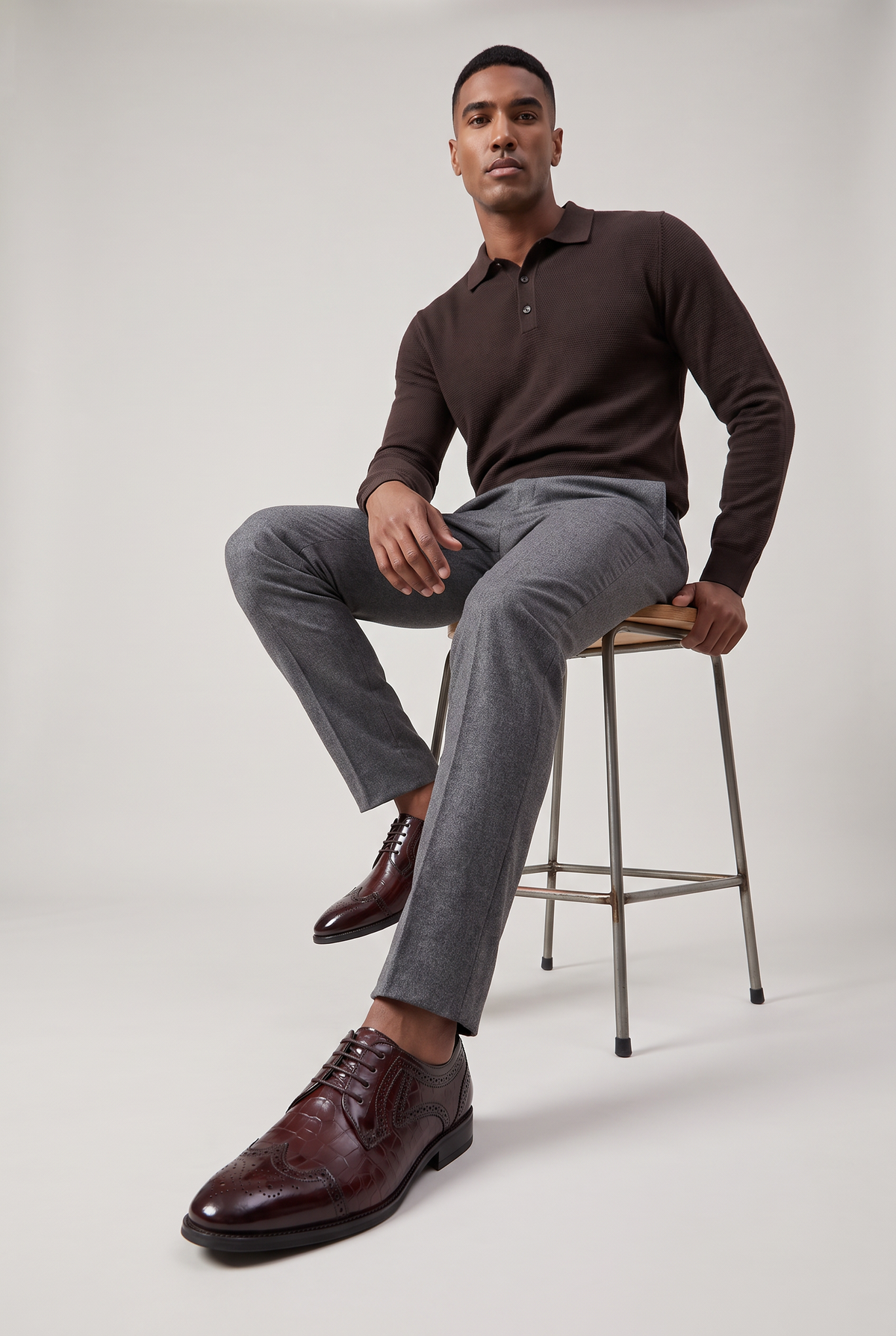 Men’s Glossy Derby Shoes