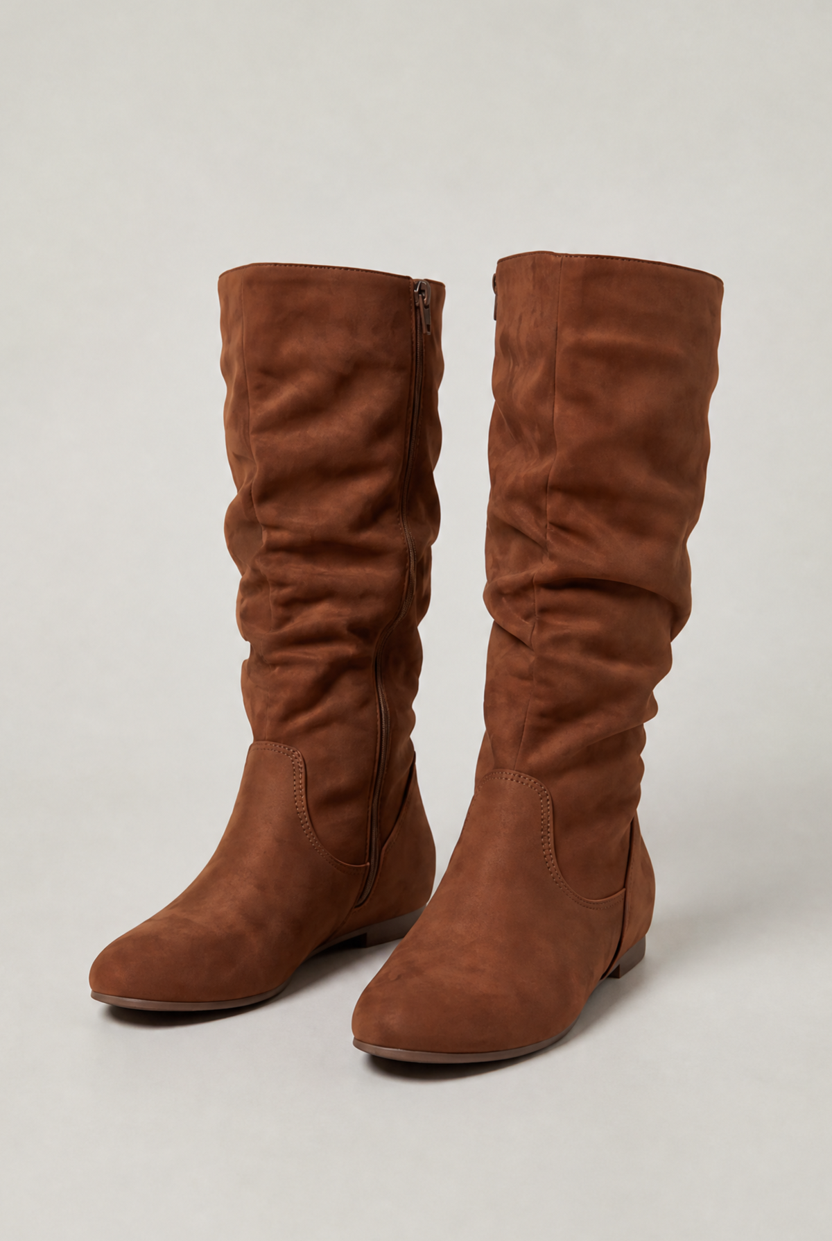 Women’s Mid Calf Boots Slouch Flat