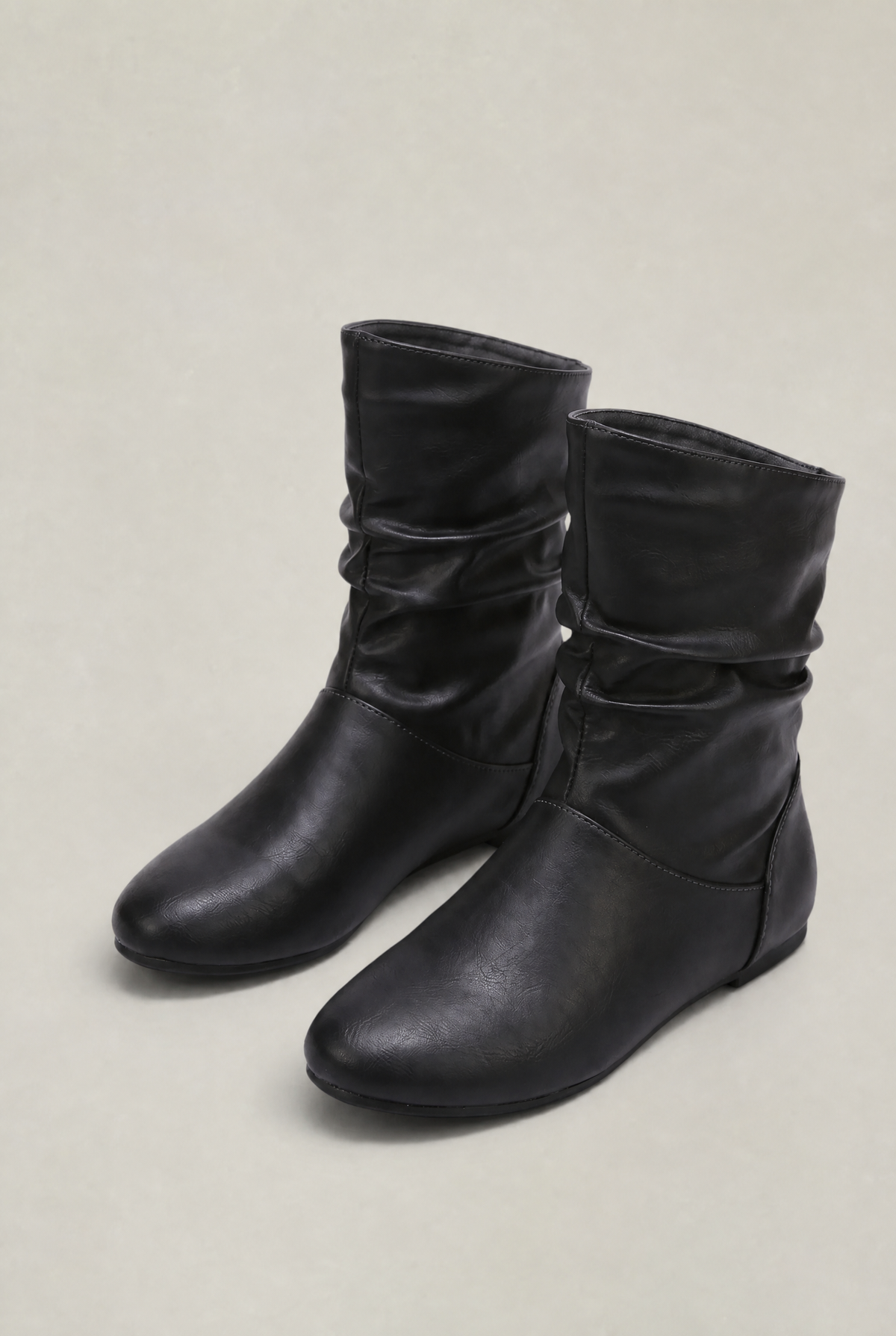Women’s Faux Leather Slouch Mid-Calf Boots