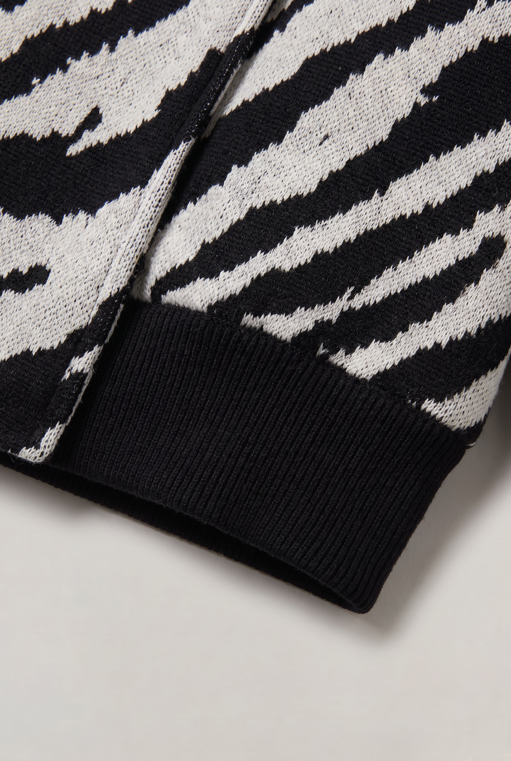 Women’s Zebra Print Jacket Funnel Neck