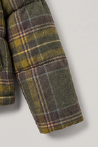 Women’s Checked Puffer Jacket Funnel Neck