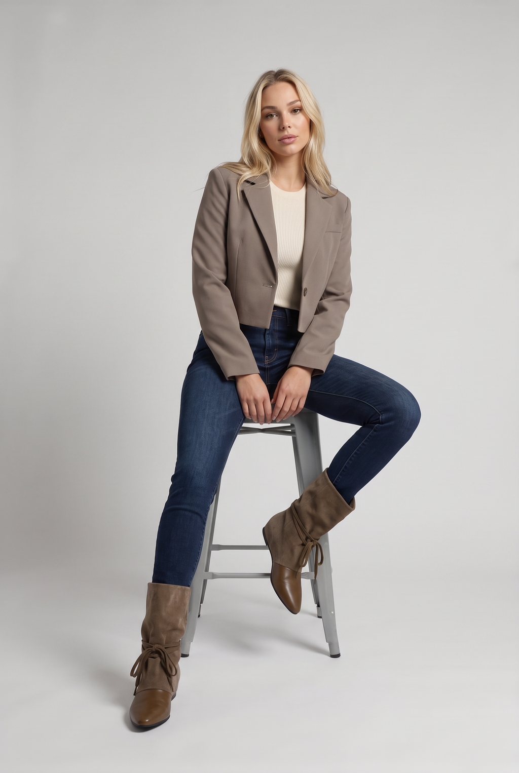 Women’s Microfiber Mid-Calf Boots Tie Detail