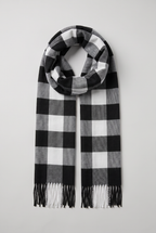Men’s Checked Scarf Tassel Detail