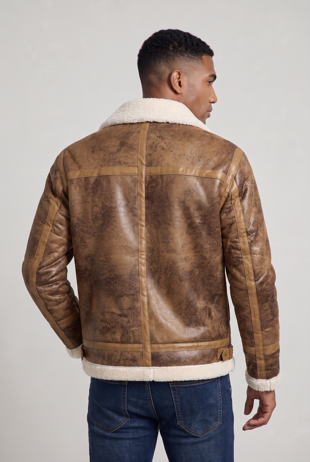 Men’s Faux Shearling-Lined Jacket