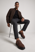 Men's Suede-Effect Derby Shoes Chunky Sole