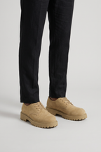 Men’s Suede-Effect Vintage-Style Derby Shoes Chunky Sole