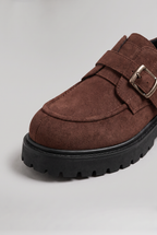 Men's Suede-Effect Derby Shoes Chunky Sole