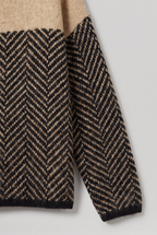 Women’s Herringbone High-Collar Jumper
