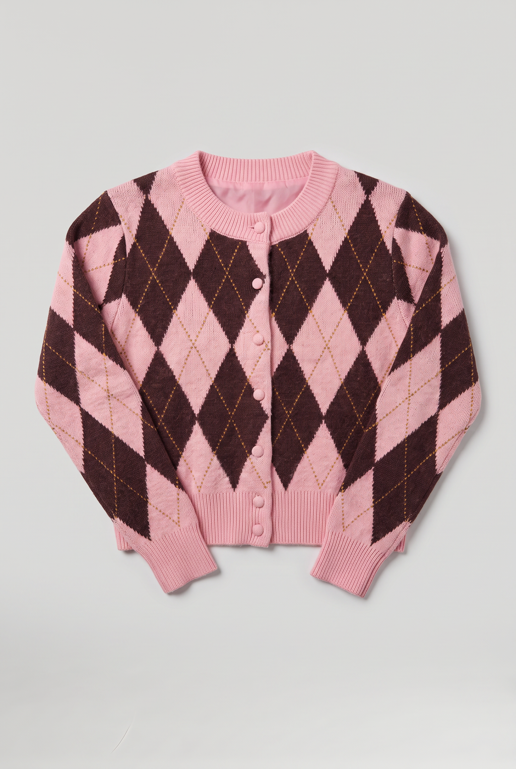 Women’s Argyle Button-Front Cardigan