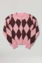 Women’s Argyle Button-Front Cardigan