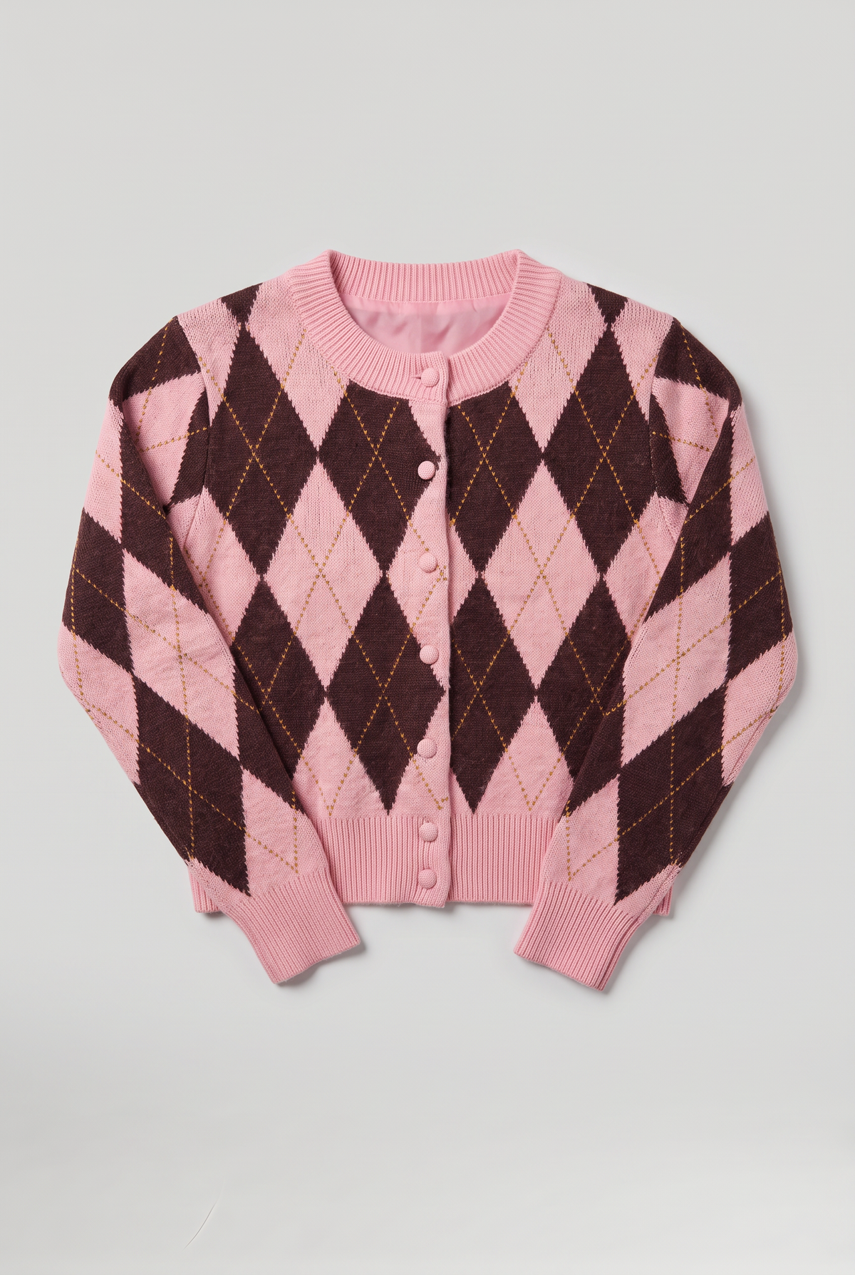 Women’s Argyle Button-Front Cardigan