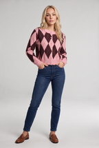 Women’s Argyle Button-Front Cardigan