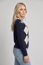 Women’s Argyle Crew Neck Jumper