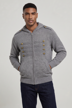 Men’s Military Braid Hooded Full Zip