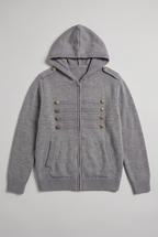 Men’s Military Braid Hooded Full Zip
