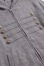 Men’s Military Braid Hooded Full Zip