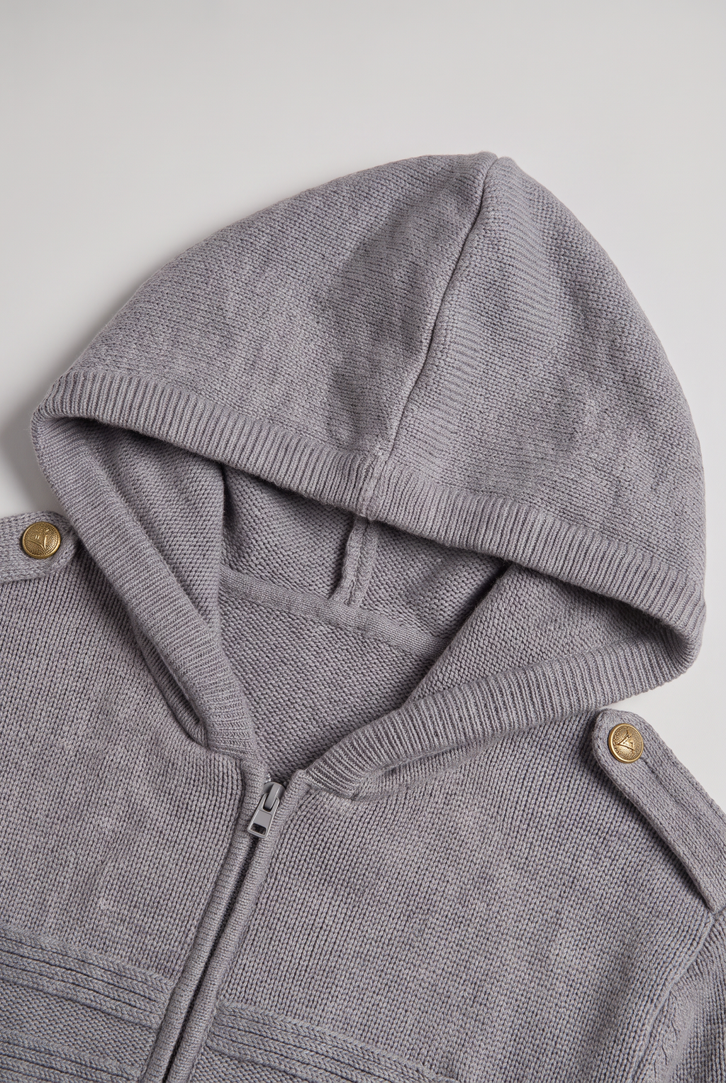 Men’s Military Braid Hooded Full Zip
