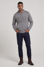 Men’s Military Braid Hooded Full Zip